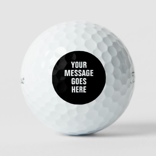 Balles De Golf Message personnalisé personnalisé moderne (Recto)