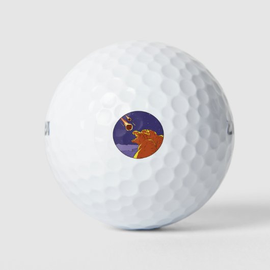 Balles De Golf Météorite de Dinosaure (Devant)