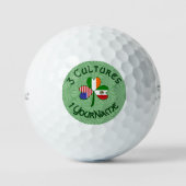 Balles De Golf Mexique Irlande États-Unis Drapeau Shamrock (Recto)
