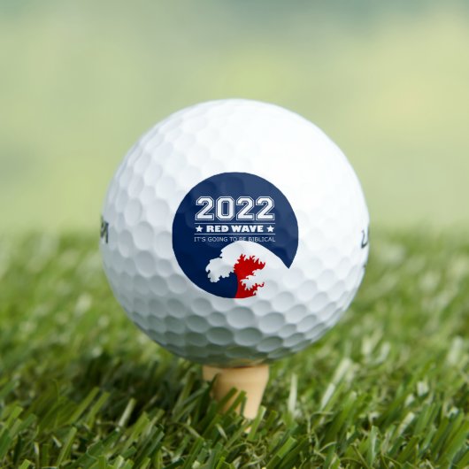 Balles De Golf Midterms bibliques 2022 Red Wave Golf Balls (T-shirt Insitu)