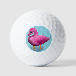 Balles De Golf Mignon Canard Rose Kawaii & Art pour Nurserie à Cœ