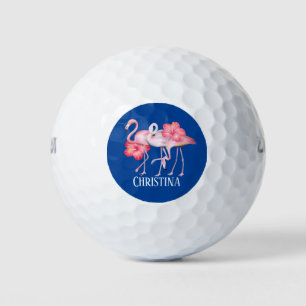Balles De Golf mignon plage rose flamingo ajouter nom
