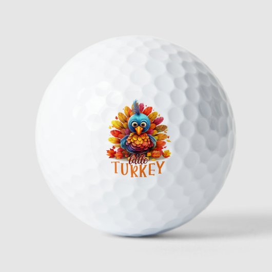 Balles De Golf Mignonne Turquie Thanksgiving (Recto)