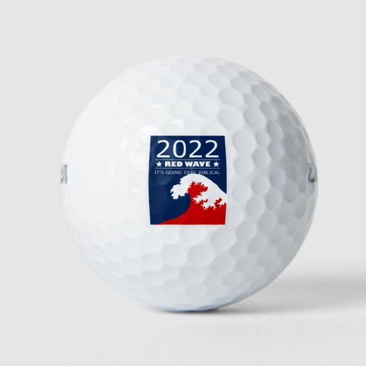 Balles De Golf Milieu biblique 2022 Vague Rouge (Devant)
