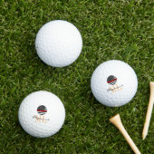 Balles De Golf Mince Red Line & Golf USA Pompier Monogrammé (Herbe in situ)