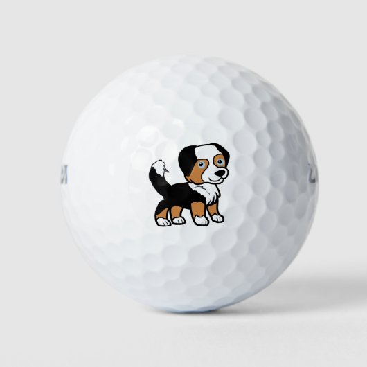 Balles De Golf Miniature American Shepherd Black Tri avec queue (Devant)