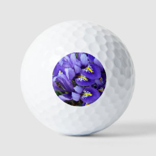 Balles De Golf Miniature Bleu Irises Printemps Floral