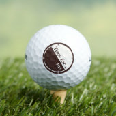 Balles De Golf Minimalist Brown and White, 60°, Text (T-shirt Insitu)