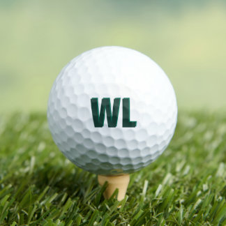 Balles De Golf Minimalist Emerald Green Personalized Monogram 