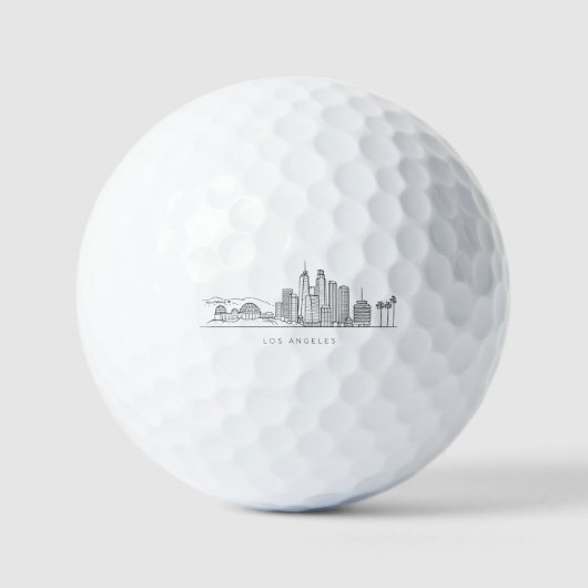 Balles De Golf Minimalist Los Angeles Skyline Illustration (Recto)