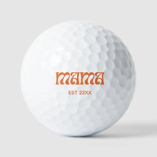 Balles De Golf Minimaliste maman EST (Recto)