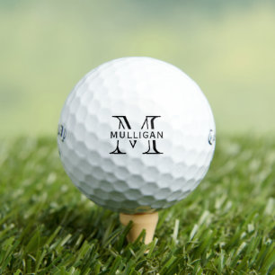 Balles De Golf Modèle de monogramme avec nom personnalisé Cadeau