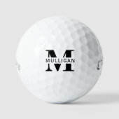 Balles De Golf Modèle de monogramme avec nom personnalisé Cadeau  (Recto)