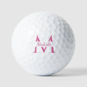 Balles De Golf Modèle de nom initial moderne personnalisé Monogra (Recto)