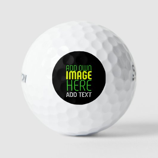 BALLES DE GOLF MODÈLE DE TEXTE D'IMAGE NOIRE SIMPLE ET MODERNE (Recto)