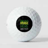 BALLES DE GOLF MODÈLE DE TEXTE D'IMAGE NOIRE SIMPLE ET MODERNE (Recto)