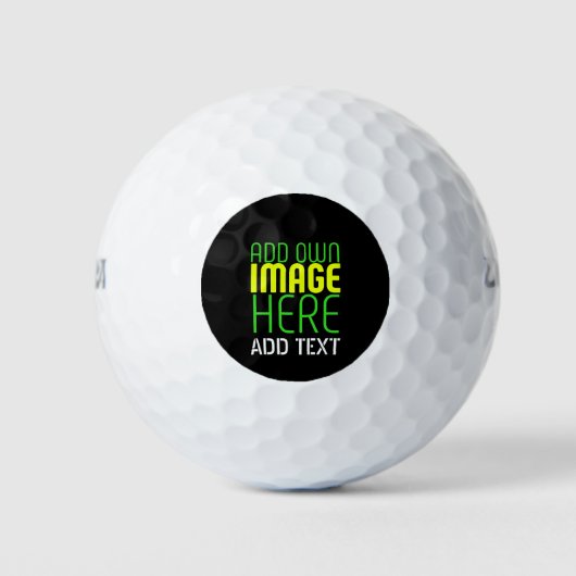 BALLES DE GOLF MODELE DE TEXTE D'IMAGE NOIRE SIMPLE ET MODIFIABLE (Devant)