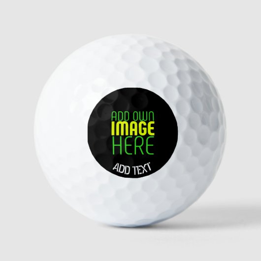 BALLES DE GOLF MODELE DE TEXTE D'IMAGE NOIRE SIMPLE ET MODIFIABLE (Recto)