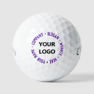 Balles De Golf Modèle de texte du logo d'entreprise personnalisé