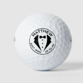 Balles De Golf Modèle de Tuxedo Meilleur Homme Groomsman (Devant)