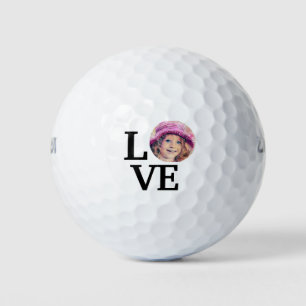 Balles De Golf Modèle photo d'amour personnalisé moderne