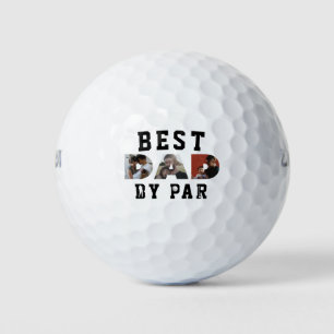 Balles De Golf Modern Best DAD par Par Ever Photo Collage Golfer