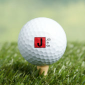 Balles De Golf Modern Elegant Plain Professional Name Monogram (T-shirt Insitu)