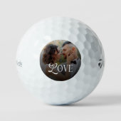 Balles De Golf Modern Love Custom Wedding Photo Couples Gifts (Recto)