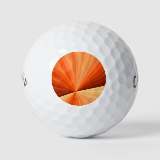 Balles De Golf Moderne Abstrait Orange Rouge Vanille Graphique Fr (Devant)