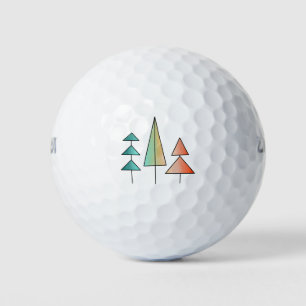 Balles De Golf moderne arc-en-ciel arbres roses sarcelle simple m