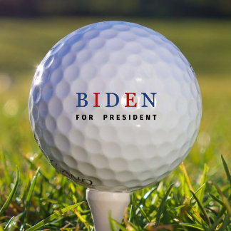 Balles De Golf Moderne bleu rouge Joe Biden Président