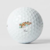Balles De Golf  Moderne Boho Floral  (Recto)