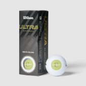 Balles De Golf Moderne Classique Classique Initiale Lime Vert (Emballage)