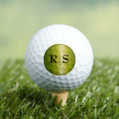Balles De Golf Moderne Élégant Monogrammé Or et Noir (T-shirt Insitu)
