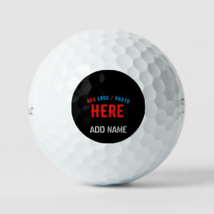 BALLES DE GOLF MODERNE ET MODERNE PERSONNALISABLE NOIR VÉRIFIÉ