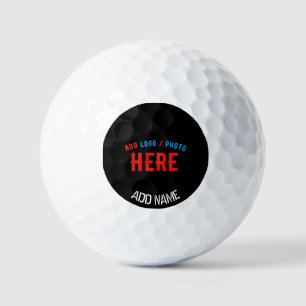 BALLES DE GOLF MODERNE ET MODERNE PERSONNALISABLE NOIR VÉRIFIÉ