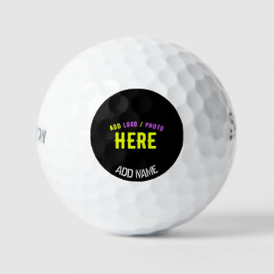 BALLES DE GOLF MODERNE ET MODERNE PERSONNALISABLE NOIR VÉRIFIÉ