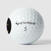 BALLES DE GOLF MODERNE ET MODERNE PERSONNALISABLE NOIR VÉRIFIÉ (Logo)