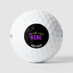 BALLES DE GOLF MODERNE ET MODERNE PERSONNALISABLE NOIR VÉRIFIÉ