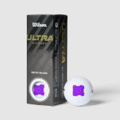 BALLES DE GOLF MODERNE MANDALA COULEUR ROSE (Emballage)