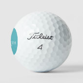 Balles De Golf Moderne Monogramme Élégant Personnalisé Sarcelle (Logo)