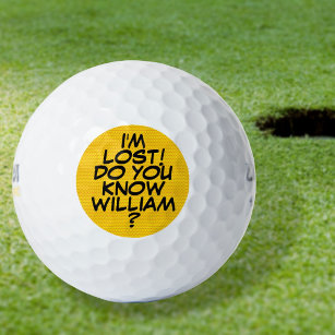 Balles De Golf Moderne Personnalisé Funny Message perdu