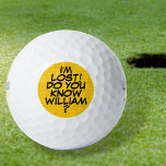 Balles De Golf Moderne Personnalisé Funny Message perdu<br><div class="desc">Ne mélangez plus jamais vos couilles ! Personnalisez le nom pour créer des balles de golf uniques conçues pour mettre un fouet,  bang,  zap dans le jeu de n'importe qui. Conçu par Thisisnotme©</div>