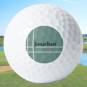 Balles De Golf Moderne sauge poussiéreuse nom personnalisé minima