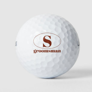 Balles De Golf Moderne simple Monogramme Groomsmen Mariage cadeau