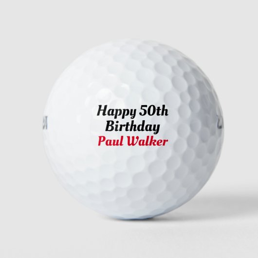 Balles De Golf Modifiez votre nom. Anniversaire présent (Devant)