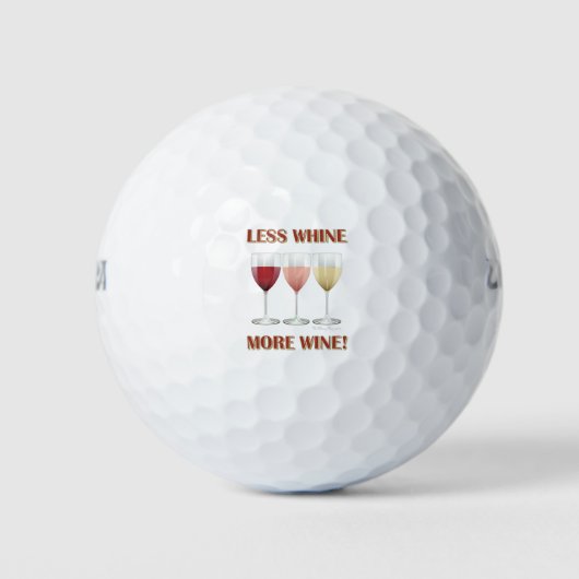 BALLES DE GOLF MOINS DE WHINE, PLUS DE VIN ! (Devant)