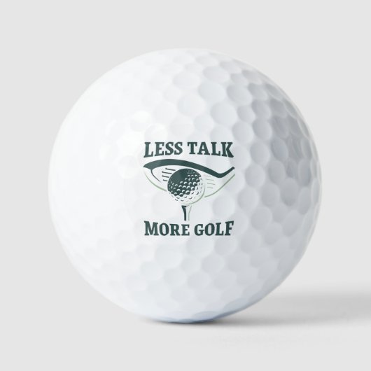 Balles De Golf Moins Parlez Plus Golf (Recto)