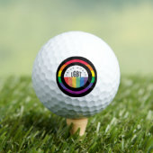 Balles De Golf Mois de la fierté LGBT avec thème arc-en-ciel (T-shirt Insitu)