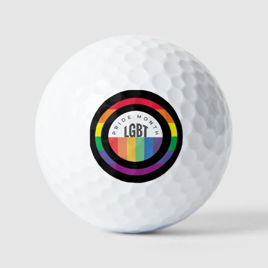 Balles De Golf Mois de la fierté LGBT avec thème arc-en-ciel (Recto)